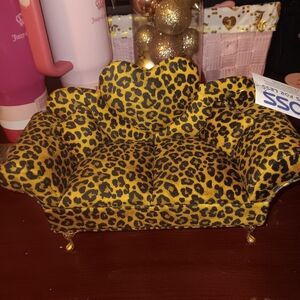 Leopard Print Miniature Sofa / Jewerly Organizer
